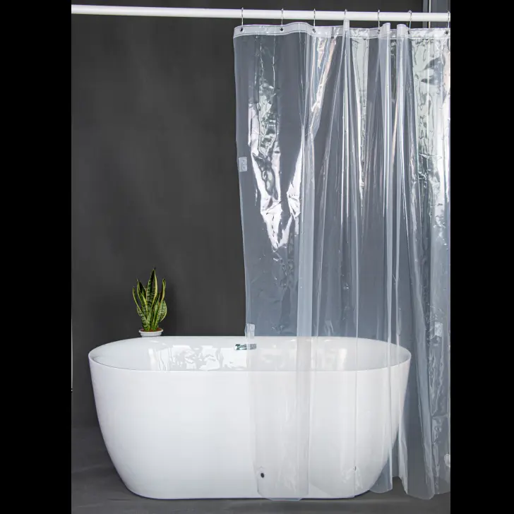 Bathroom Shower Curtain - Waterproof Plastic Shower Curtain Premium PEVA Non-toxic with Rust Proof Grommets Clear 8g Heavy Duty Bathroom Accessories